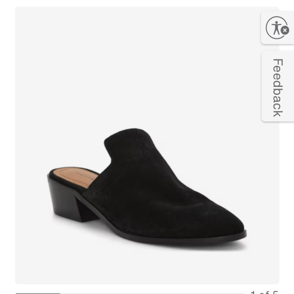 Lucky Brand Black Suede Mules